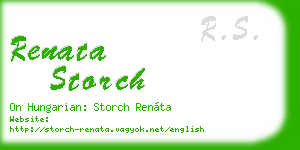 renata storch business card